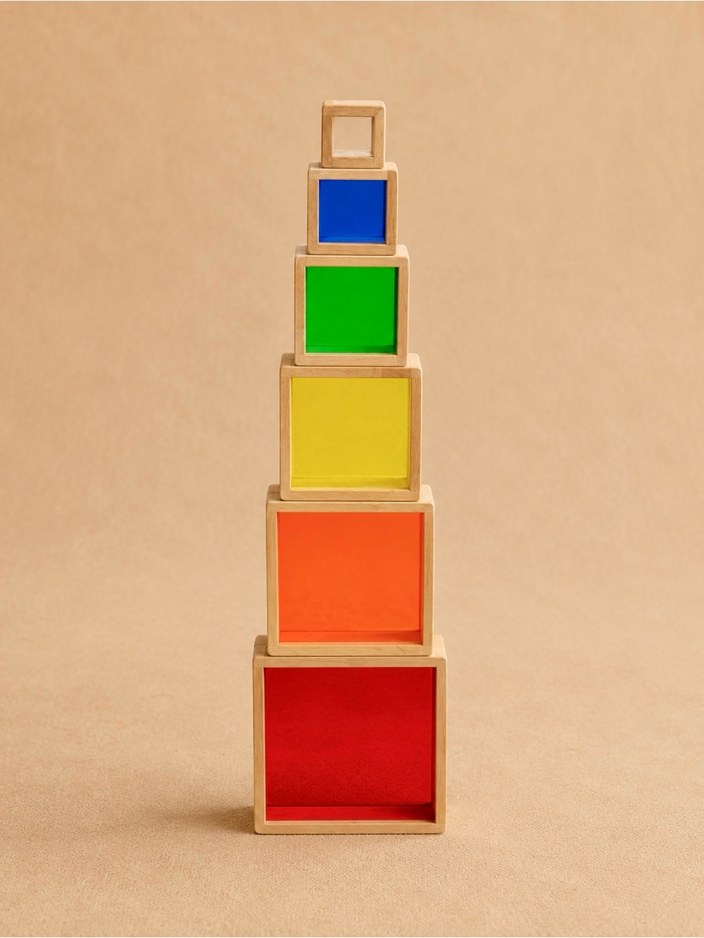Guidecraft Stacking Rainbow Pyramid - Picture 2 of 15